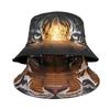 Spring and Summer Polyester Cartoon Tiger Print Bucket Hat Fisherman Hat Outdoor Travel Sun Cap For Men And Women 17