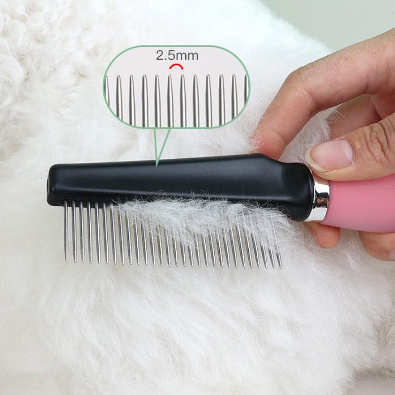 Dog Comb Pet Hair Remover Massage Cat Brush Silicone Handle Combs for Cats Hair Knot Opening Dog Grooming Brush Pets Acessorios
