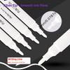 15pcs White Acrylic Marker Pens - Waterproof, Quick-Dry Art Markers for Drawing, Sketching, and Coloring, Sleek White Markers