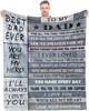 Idea Gifts For Dad Blankets for Father's Day Mother's Day Anniversary Birthday Thanksgiving for Mom Uncle Aunt Grandpa Grandma