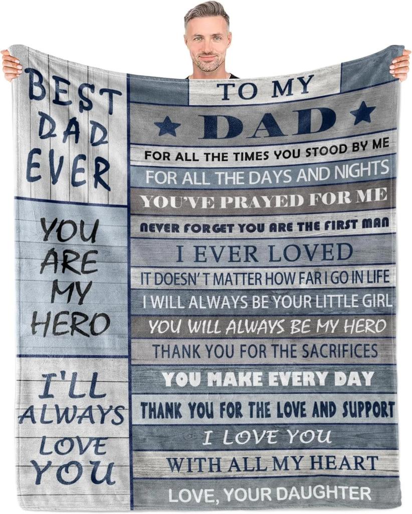 Idea Gifts For Dad Blankets for Father's Day Mother's Day Anniversary Birthday Thanksgiving for Mom Uncle Aunt Grandpa Grandma