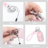 5 Button Key Fob Cover,TPU Key Fob Case With Keychain,Car Key Cover Pink Car Accessories Compatible With Honda