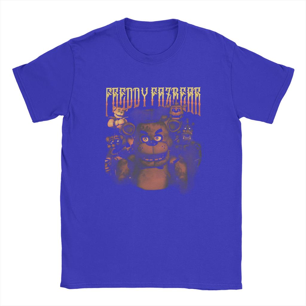 FNAF At Freddys T Shirt for Men 100 Cotton Novelty TShirts Crewneck Tee Shirt Short Sleeve Clothes 4XL 5XL