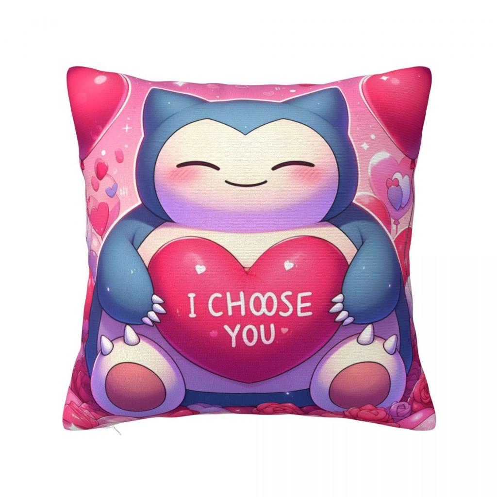 Pillow Case Snorlax Pokemon (1) Soft Pillow Cover Retro Trendy Cushion Cover Graphic Pillowcases For Sofa Home Decoration