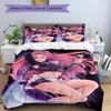 3pcs KPop Demon Hunters MIRA1 Design Cover Set - HD Printed Bedding with 1 Cover and 2 Pillowcases - Perfect for Home and Dorm Decor