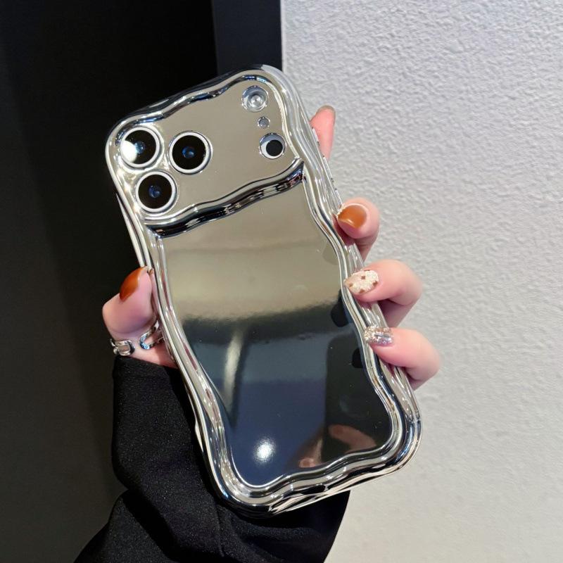 Electroplating cream pattern material is suitable for Apple 17promax cute new mobile phone case iphone15/14/11