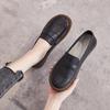 Women Leather Loafers Flat Bottom Casual Shoes Comfortable Slip On Shoes White Shoes Spring Autumn Soft Sole Walking Shoes