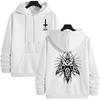 2025 New Autumn Winter Male Fashion Casual Hoodie with 666 Cross Man Streetwear Hooded Sweatshirt Gothic Demonic Theme Print Top