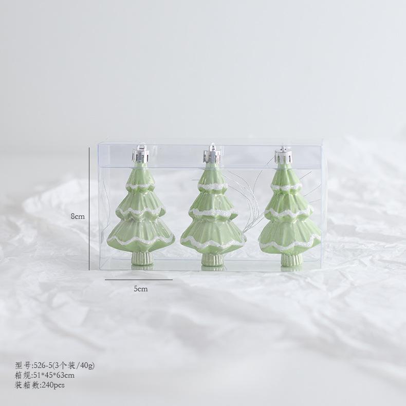 6/8/10cm Green Christmas Ball Ornaments Set, Unique Shapes Shatterproof Hanging Decor for Xmas Tree Home Party, Family Children