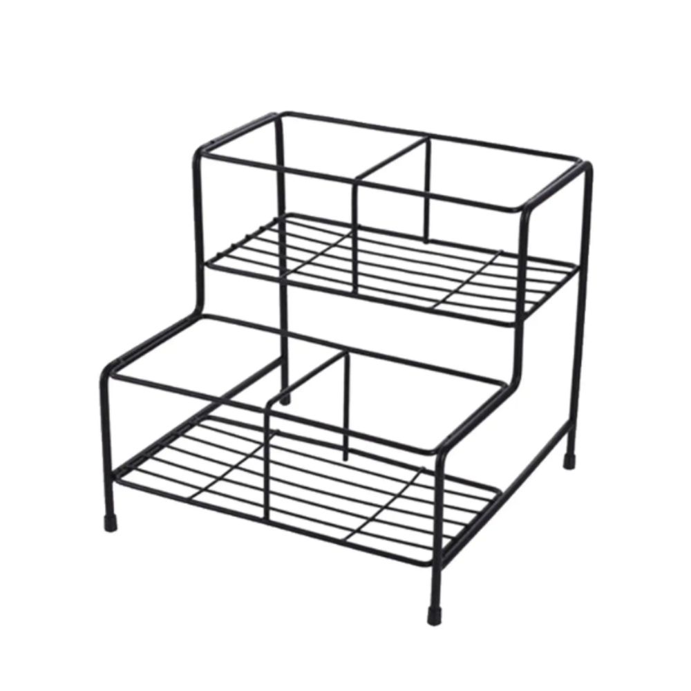 Premium Metall Kaffeesirupständer Schwarze Farbe Gewürzregal Cafe Arbeitsplatte