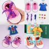 Wooden Shoe Tying Game Toy With Diy Fun For Kids Educational Play