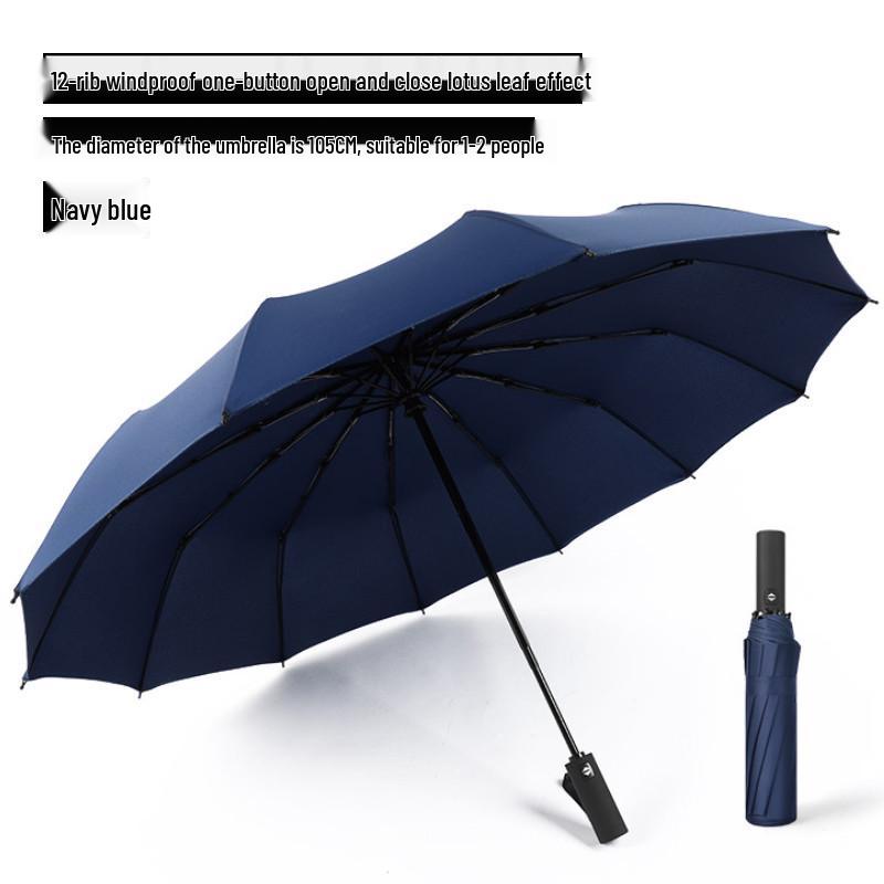 Enhanced Automatic Folding Umbrella for Men & Women: Dual-Use Sun & Rain Protection with Thickened Sunshade & UV Shield