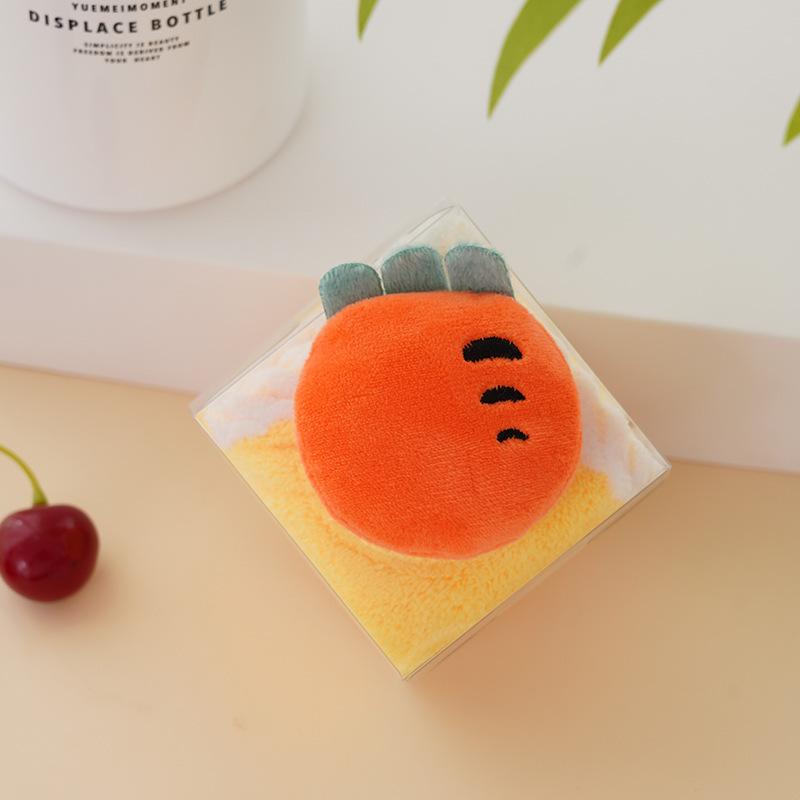Kindergarten cartoon doll hand towel coral fleece thickened soft absorbent square towel kitchen hanging children's hair