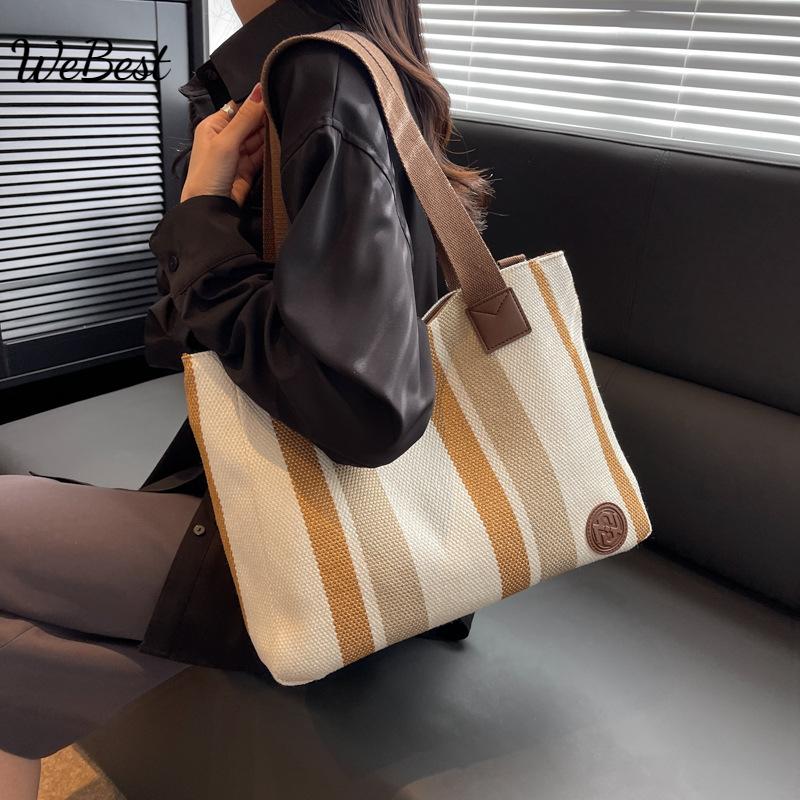 

New Commuting Striped Class Single-shoulder Crossbody Bag Handbag чёрный