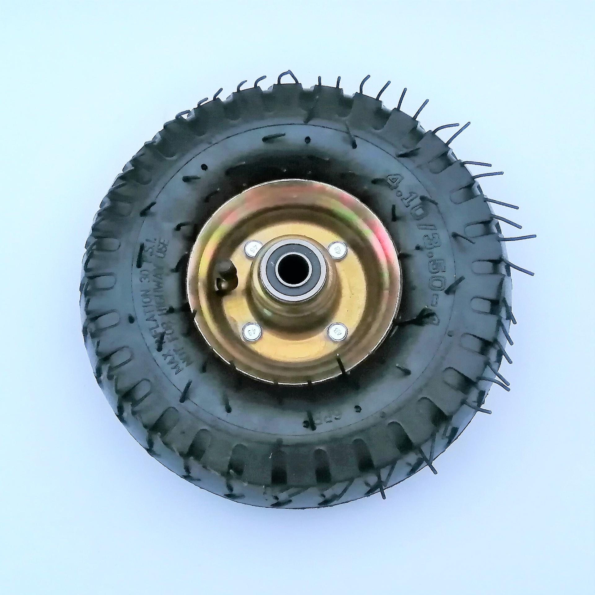 

Inflatable 350-4 Rubber Wheel with 202 Bearing & Sheep Horn Flower Tread - 6-Layer Caster