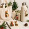 Collectible Christmas Figures Woodland Animal Advent Calendar, 24-Day Countdown Set with Forest Calendar Critter Ornaments, 2D Acrylic Tree