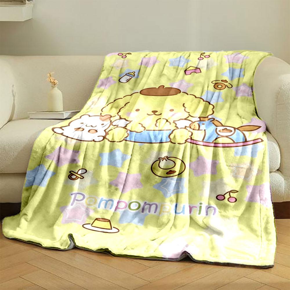 Cute yellow dog for all seasons blanket lunch break throw gift