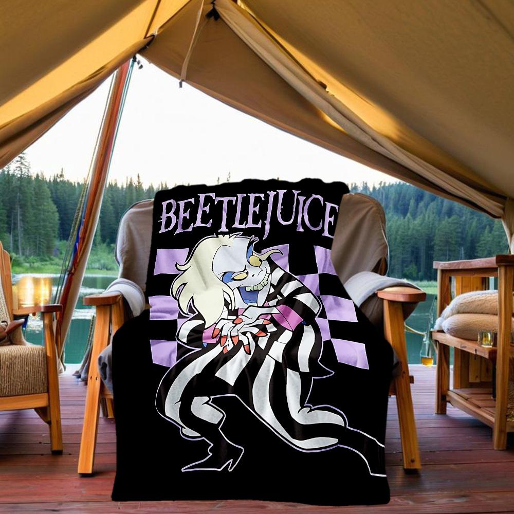 1PC Beetlejuice Beetle Outdoor Blanket Lightweight Flannel, Soft & Warm, All Season Use for Sofa
