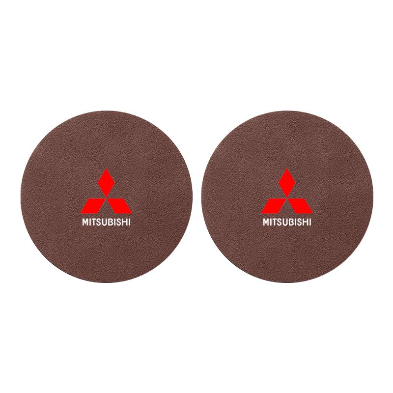 Porta-copos de Carro em Camurça Antiderrapante Isolamento Térmico para Copo de Água Tapete Decorativo Para Mitsubishi ASX Lancer L200 Pajero Sport Attrage Mirage Eclipse