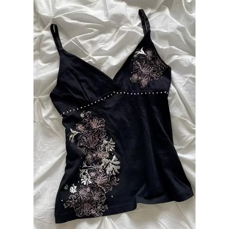 Women Coquette Fairycore Y2K Aesthetic Cami Top Print Halter Tank S-L 2XL