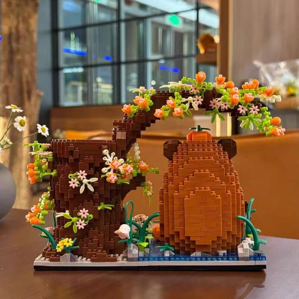 Non-Toxic Knew Built Diy Capybara Pen Holder Micro Mini Building Block Toy-Perfect For Studentseasy Assembleideal Holiday Gift For Kids