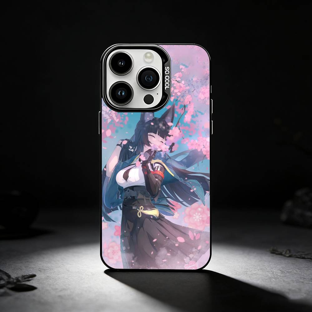 Zenless Zone Zero Miyabi Hoshimi Phone Case For iPhone 17,16,15,14,13,12,11 Plus,Pro Max,XS,Colored Silver Phone Case