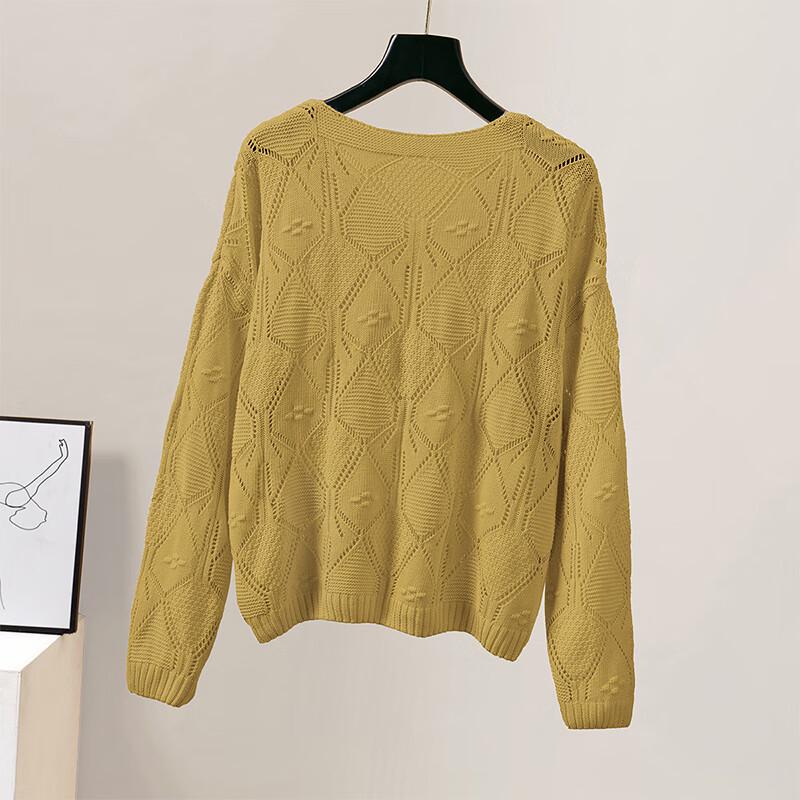 Women's Hollow Knit Long Sleeve Top