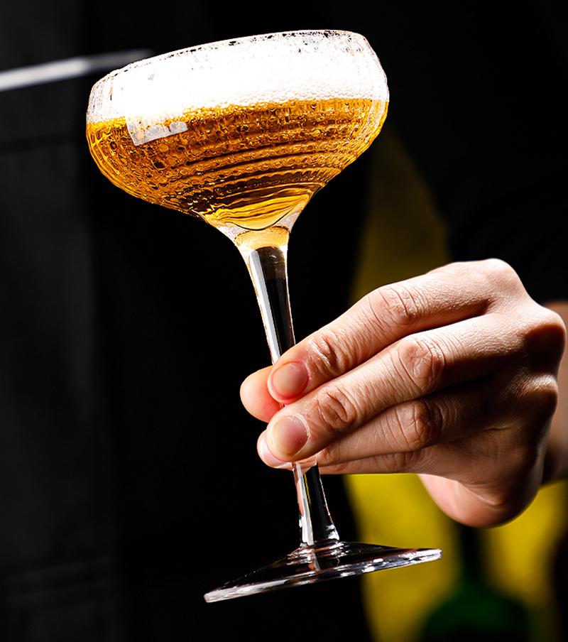 4PCS 200ML Coupe Cocktail Glass Martini Glass Crystal Set of 4