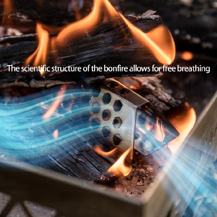 Light Camping Burners With Airflows Channel Stainless Steel Campfires Enhancer Tool For Efficient Wood Fuels Utilization
