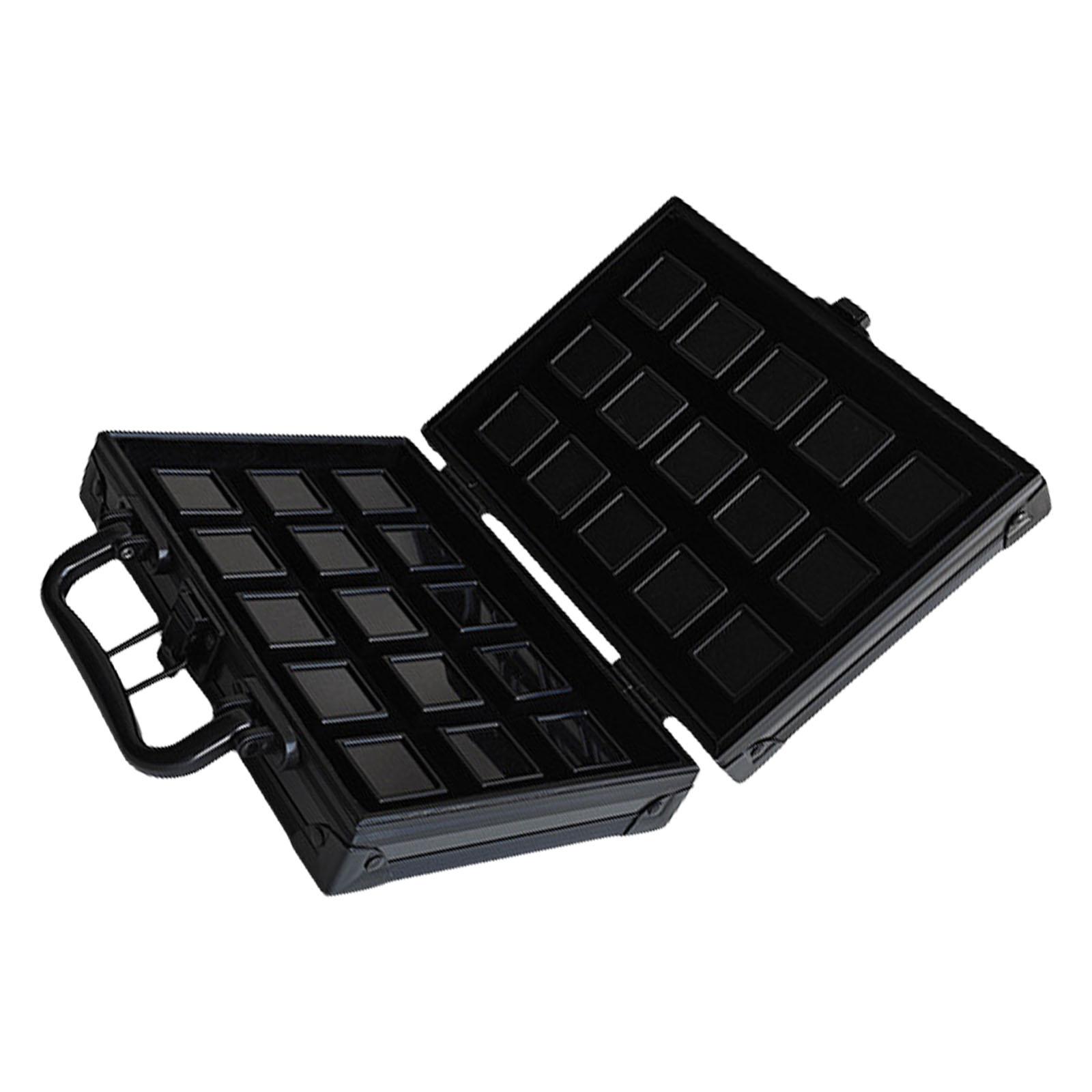 

Практичный алюминиевый кейс для хранения драгоценных камней с пенопластовым вкладышем для надежной защиты ювелирных изделий и удобства в путешествиях 3 чёрный