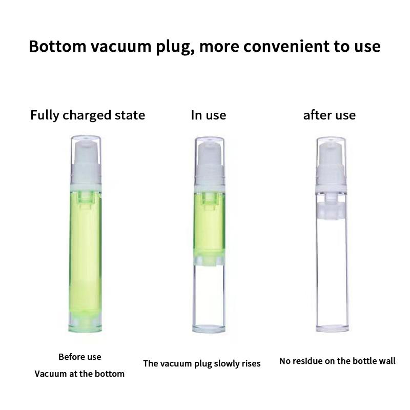 5/10/15ml Mini Portable Vacuum Press Type Bottle Empty Liquid Lotion Spray Bottle Refillable Makeup Cosmetics Perfume Container