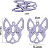 Pack of 10 Stainless Steel Charms Dog Bull Dog Head Pendants French Bulldog Doggy  For Necklace
