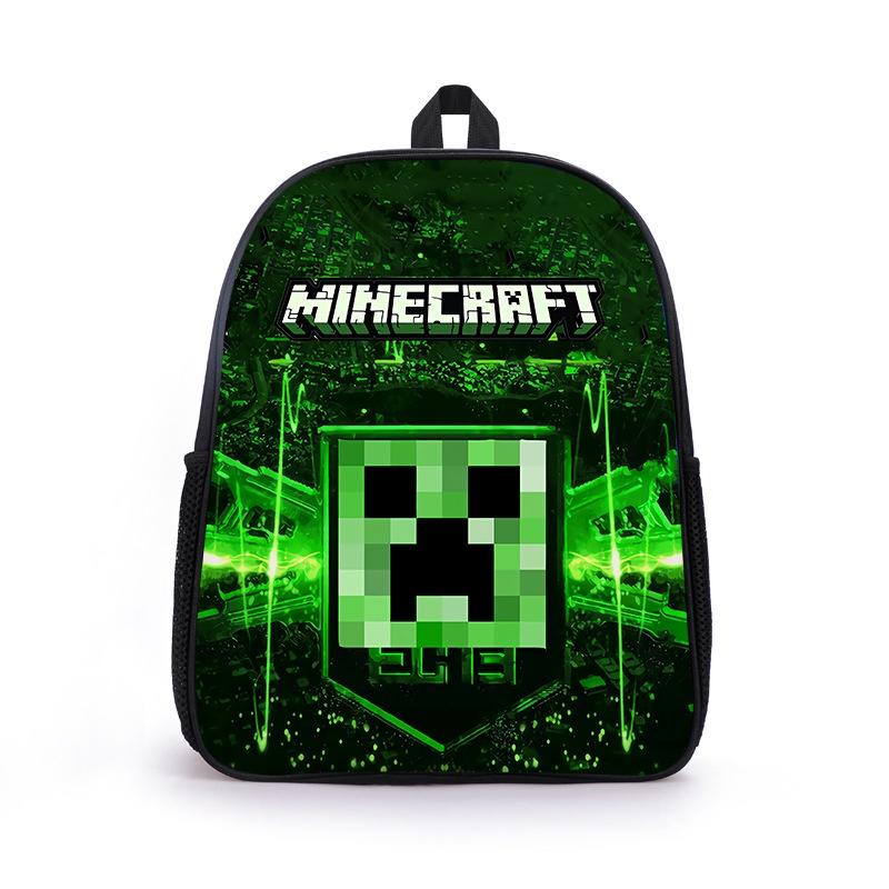 Cute Cartoon Print Minecraft Backpack For Boys And Girls Lightweight And Spacious Medium Size 36-55l Capacity