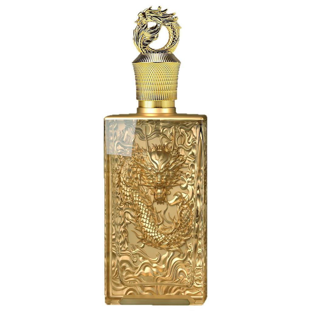500ml High-Grade Transparent Glass Baijiu Bottle with Embossed Dragon Pattern
