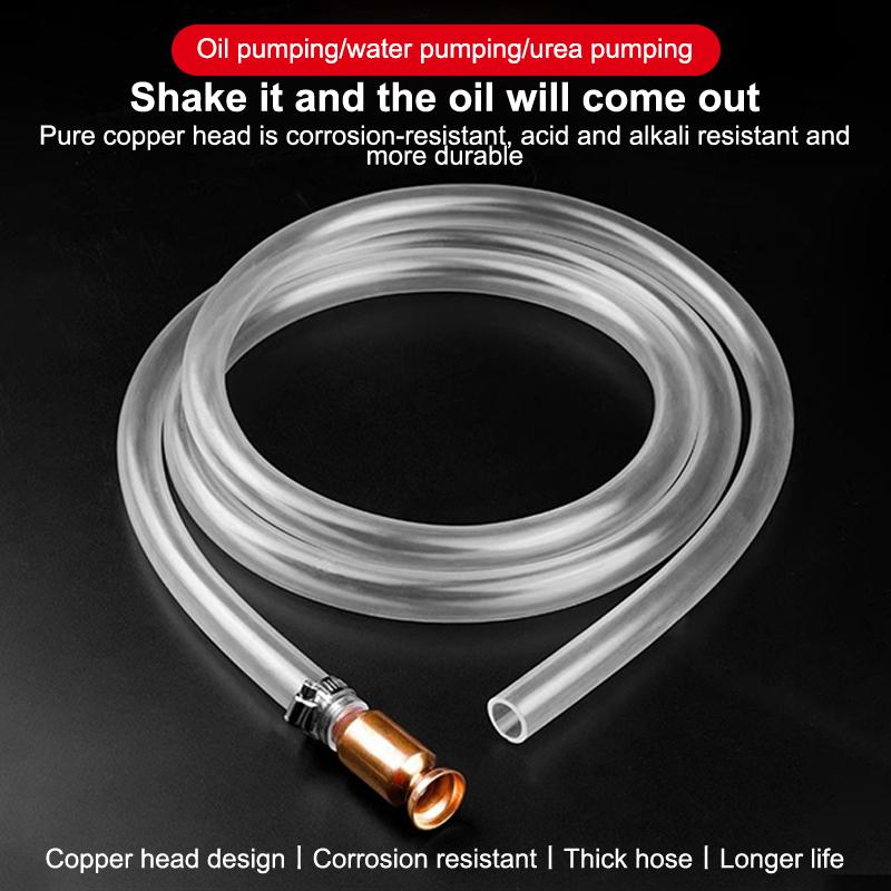 Pompe à siphon auto-amorçante 2M Valve secouante à gaz Utilisation facile pour le transfert de carburant Voiture Moto Aquarium Kit d'urgence