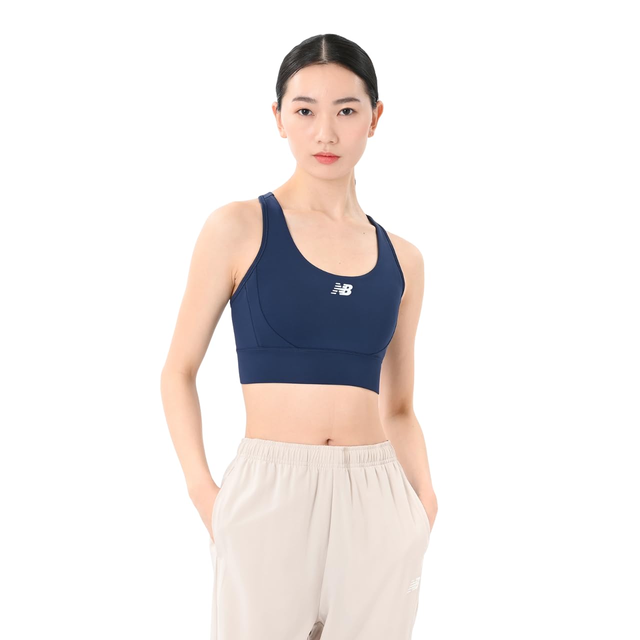 

New Balance Utility Graphic Sports Bra in Navy Women s (WB51468) (NNY)
