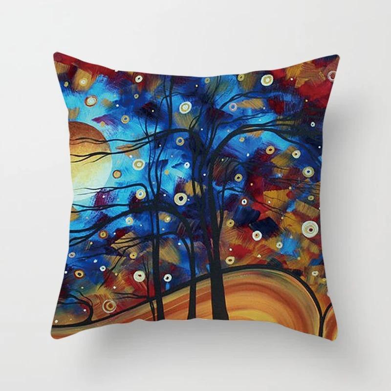 Creative Tree Pattern Pillowcase Interior Decoration Office Living Room Home Pillowcase
