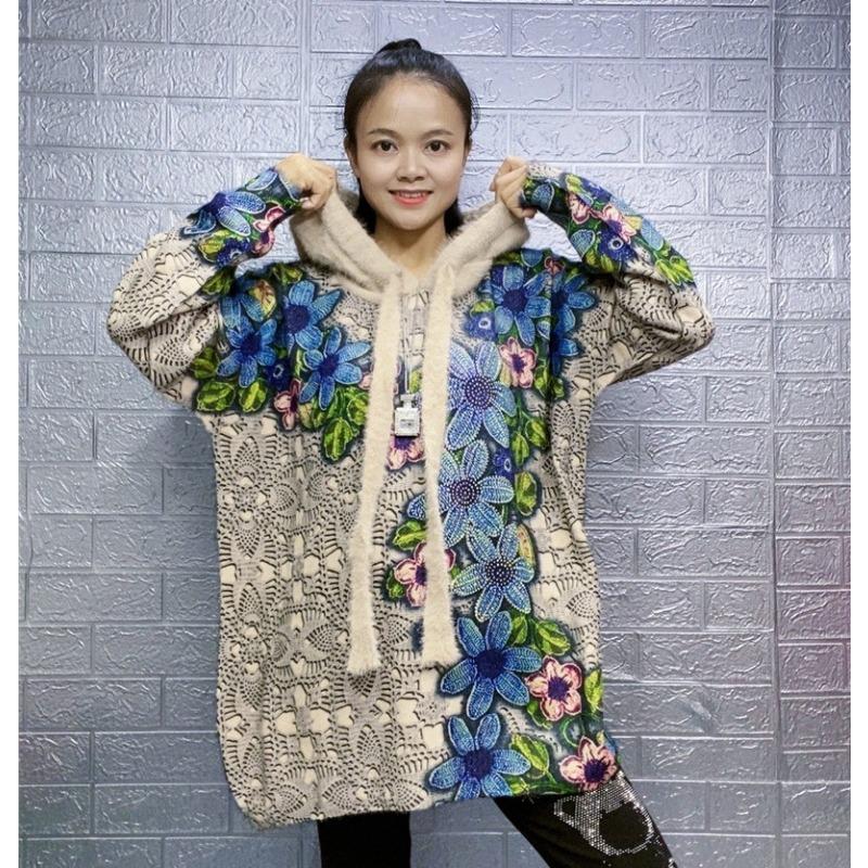 

Женский свитер большого размера, осенне-зимняя мода, свободный One Size