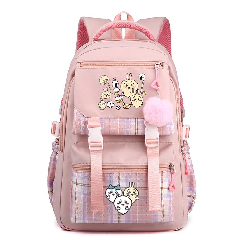 Jiikawa Wow School Bag New Chiikawa Girls Backpack for Primary and Secondary School Students Cute College Style Backpack
