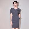2025 Women's Short-Sleeve Professional Dress with Pockets - Summer Office Workwear