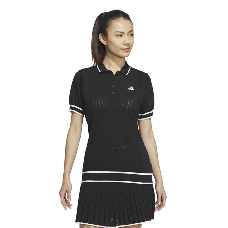 

[Adidas Golf] golf ULT365 PRIMEKNIT puff sleeve polo ladies black