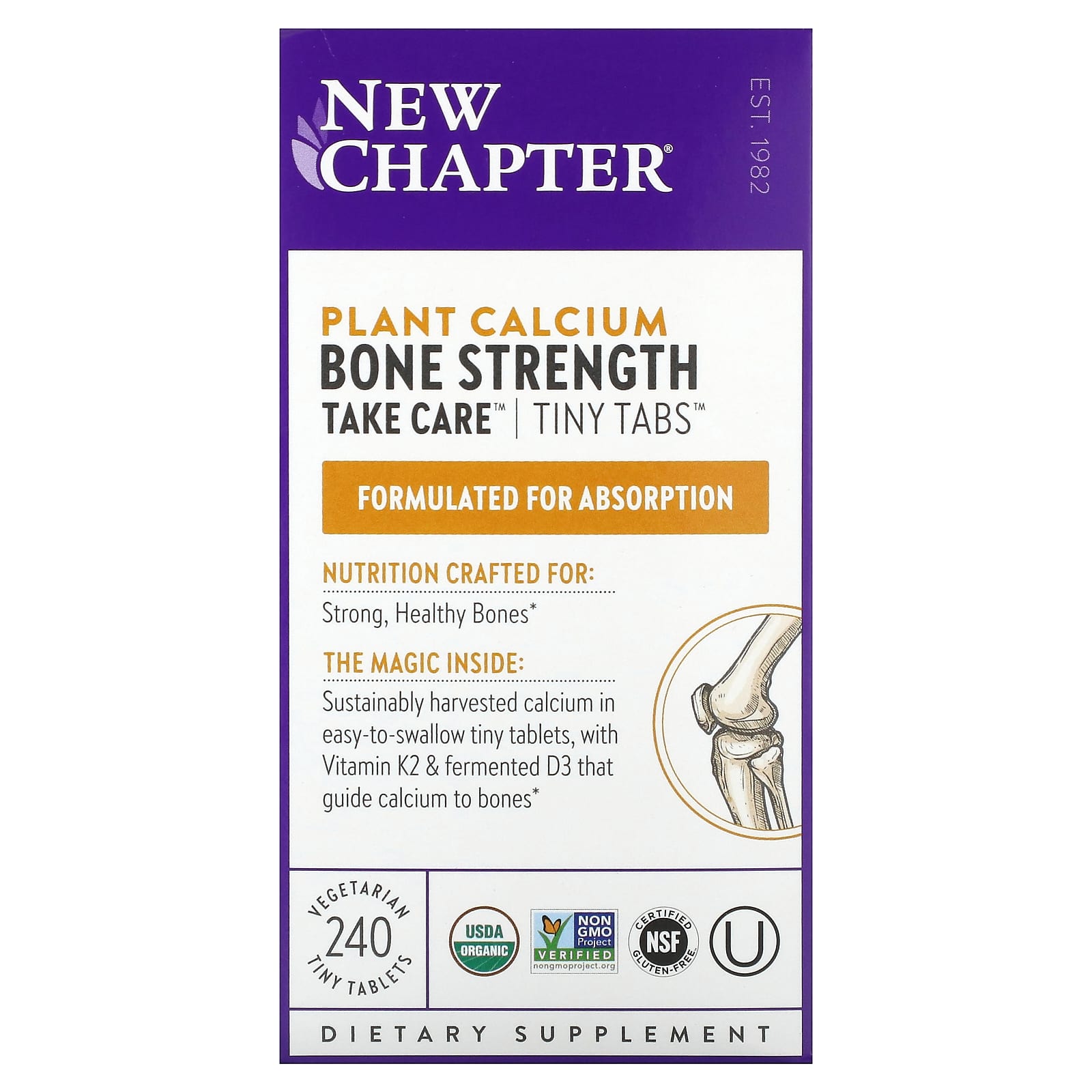 

Plant Calcium, Bone Strength, Take Care, Veggie Tiny Tablets 240 Tablets