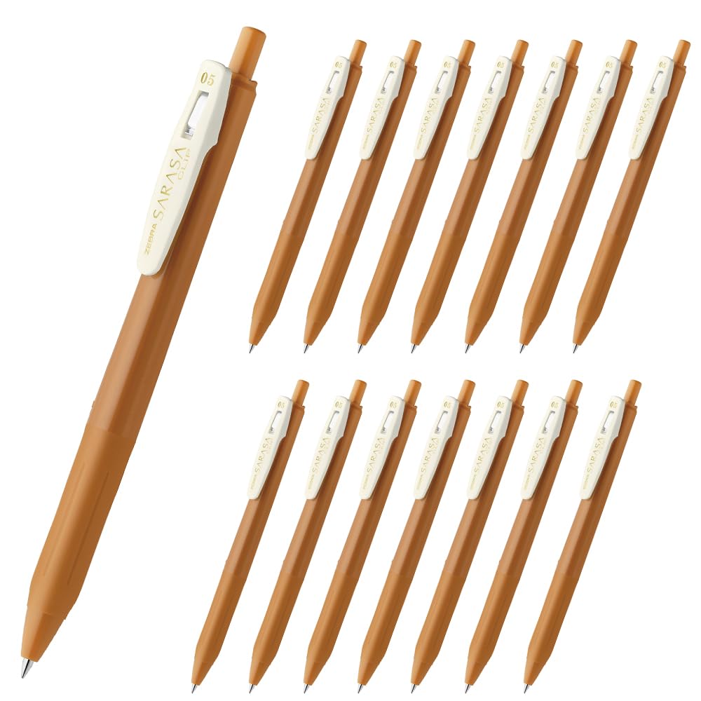 

Zebra Sarasa Clip Gel Ballpoint Vintage Camel Set Pens, 0.5mm, Color, Yellow, 15-Piece (JJ15-VCY-15AZ)