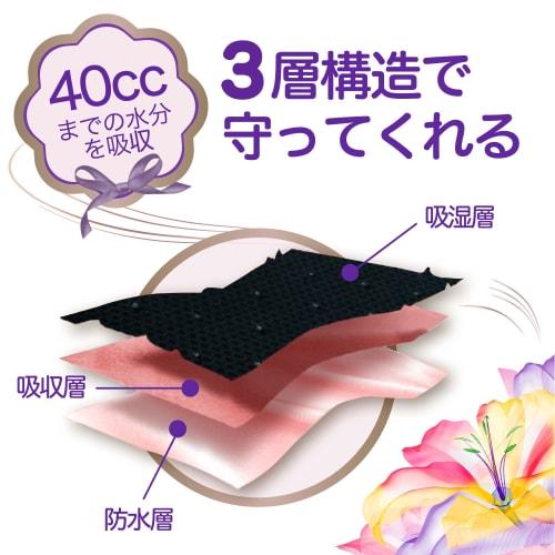 WHISPER Magic Shorts, Size LL, Absorbent Sanitary Shorts with Absorbent Layer, Absorbs up to 40cc