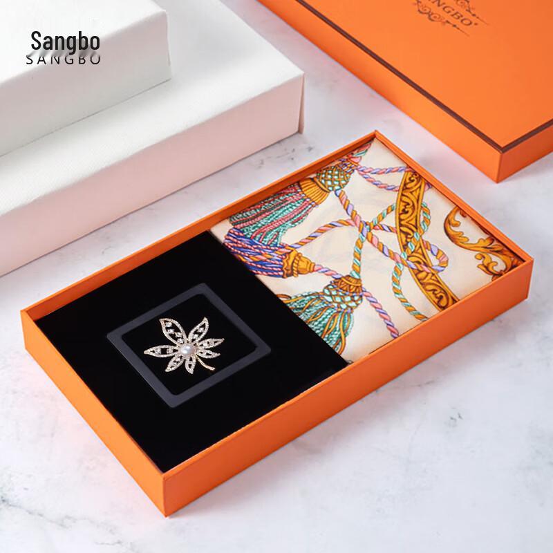 SANGBO Mulberry Silk Scarf & Eye Mask Gift Set