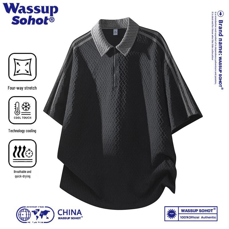 Wassup Sohot Men's Summer Short Sleeve Top
