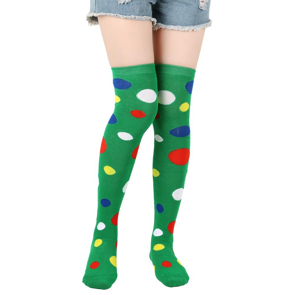 New Style Stockings Socks Polka Dot Over-The-Knee Socks Cosplay Soft Wear-Resistant Socks Polka Dot Colorful Stockings