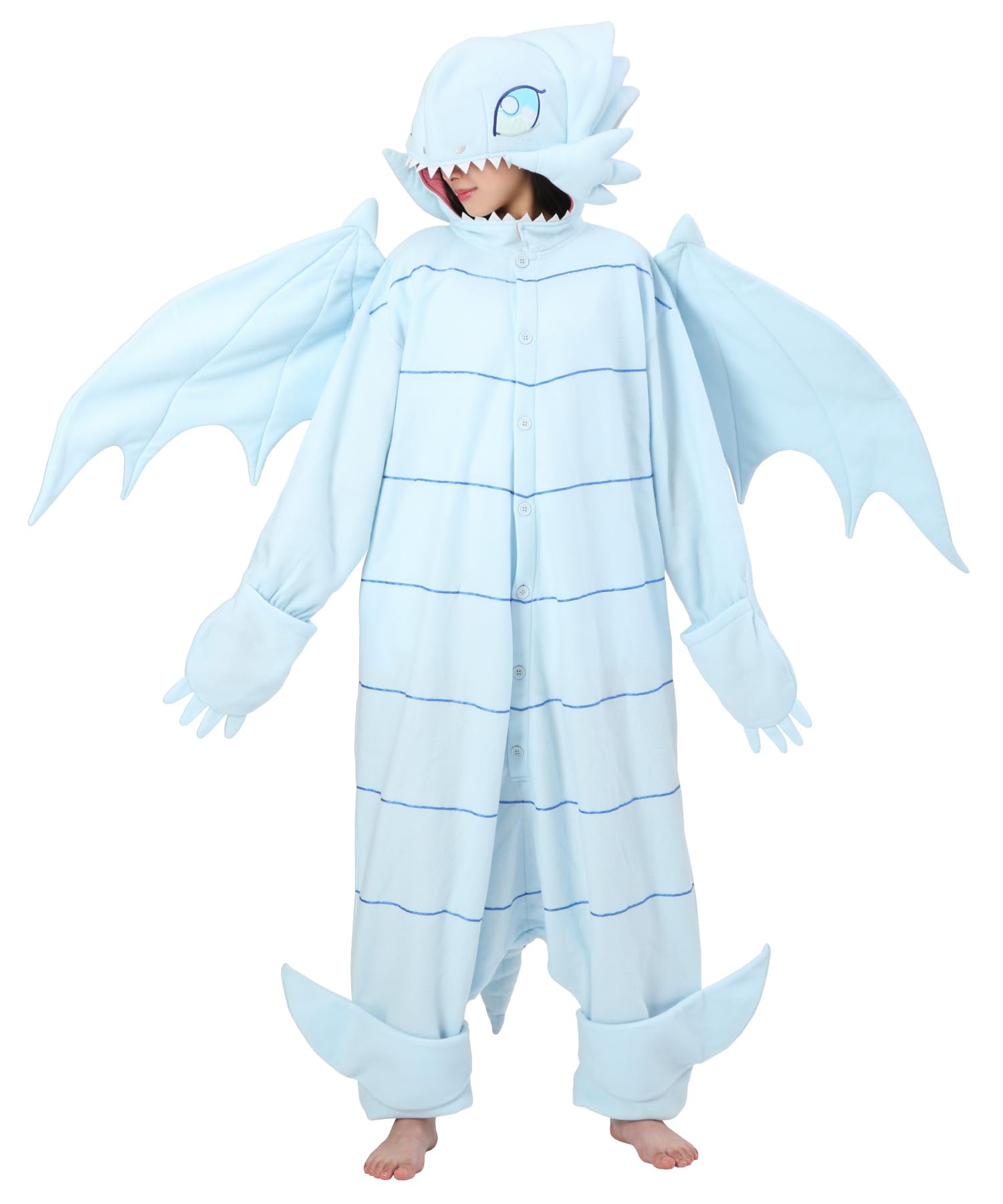 

[SAZAC] Yu-Gi-Oh! Blue-Eyes White Dragon Kigurumi, Adult Fleece, One Size Fits Most (szc346)
