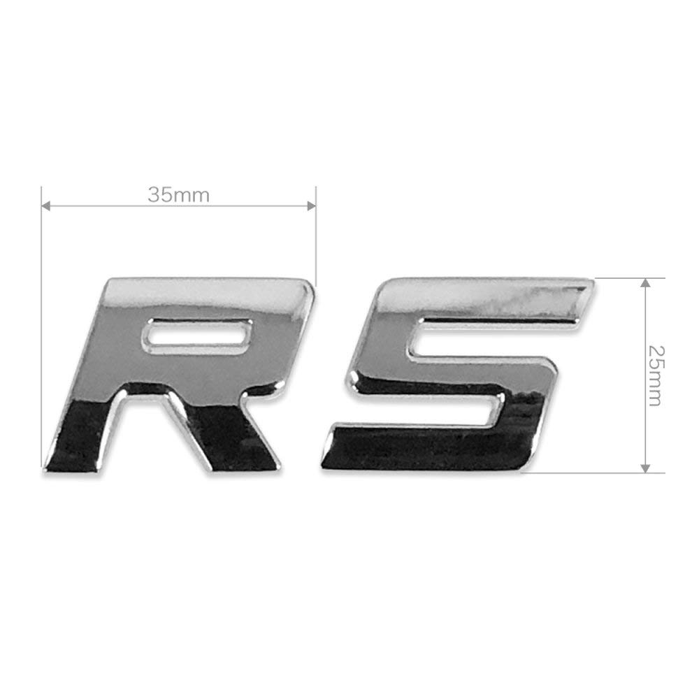 SUNNY Metallic Letter Emblem Set RS Sticker Silver Metallic 3D