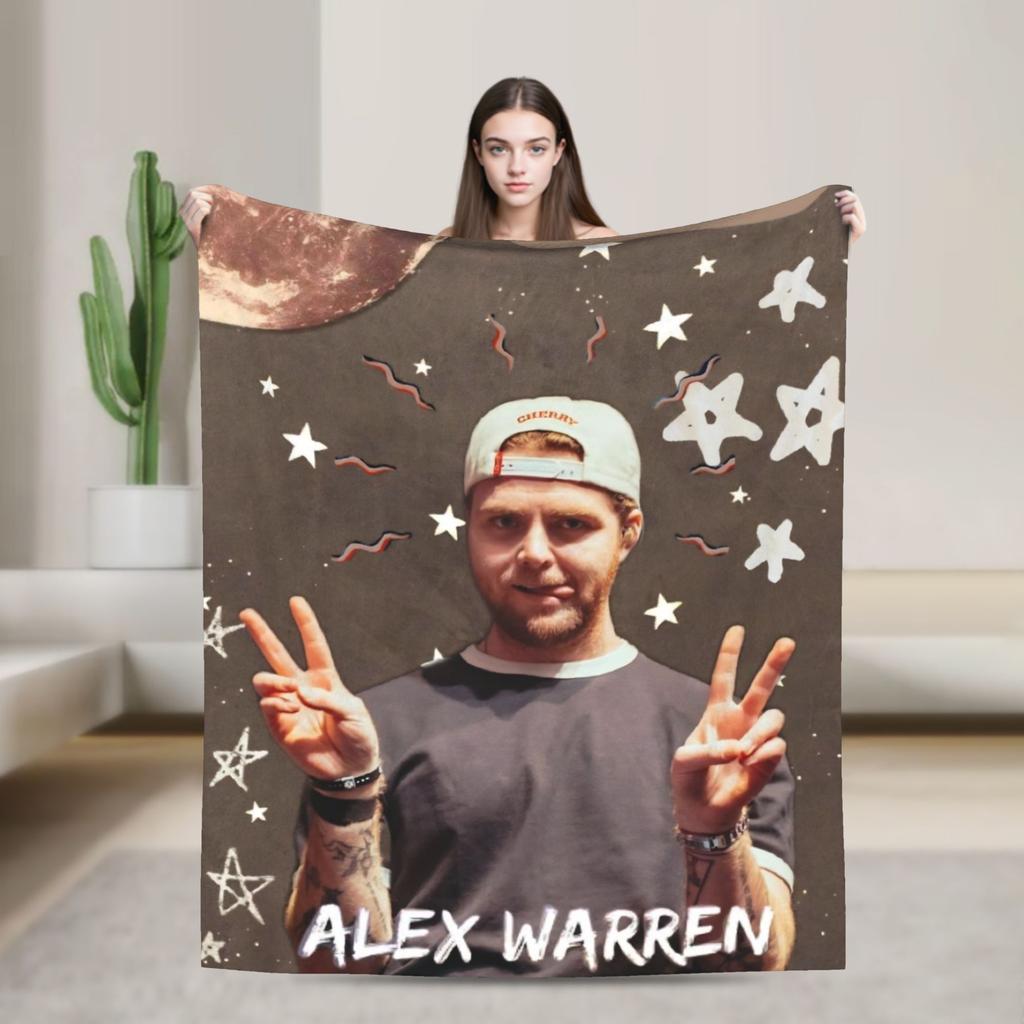 Warm Soft Blanket Decorative Alex Warren America Singer Throw Blanket  Flannel Bedspread For Bedroom Novelty Sofa Bed Cover